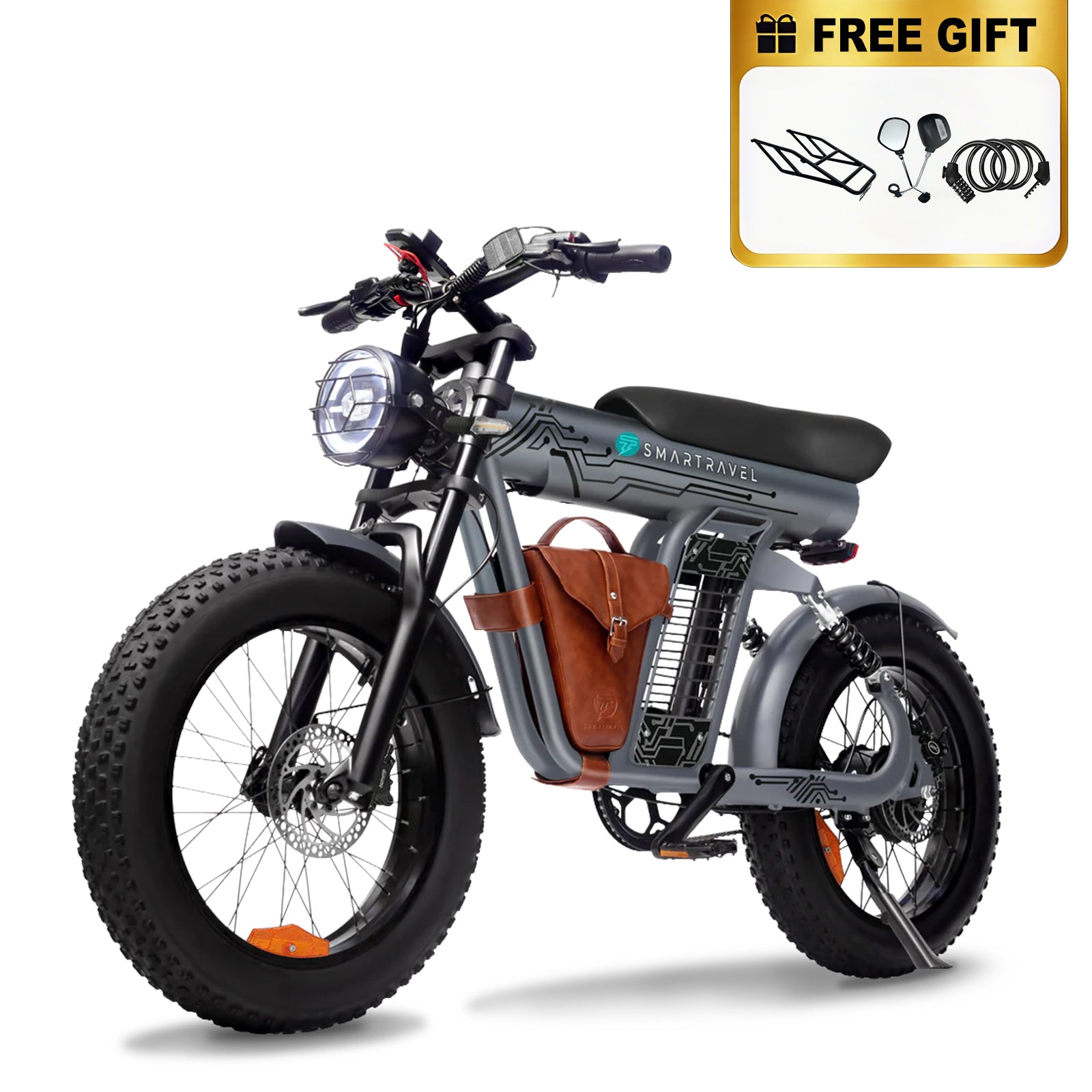 Smartravel Rocket ST201F 1500W Retro Motorcycle Style Off-Road Electric Bike Fat Tire