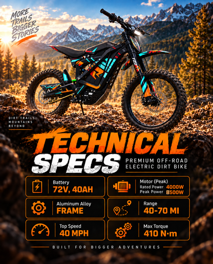 GILLA EXTREME3 Mid-Drive Off-Road Electric Dirt Bike